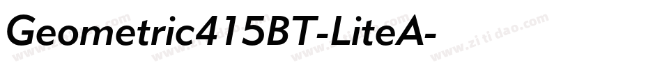 Geometric415BT-LiteA字体转换