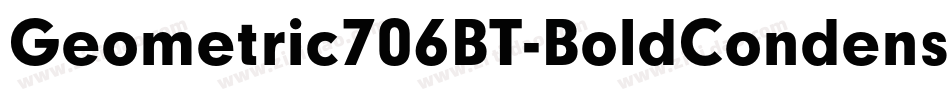 Geometric706BT-BoldCondensedB字体转换