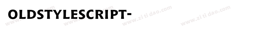 Boldstylescript字体转换