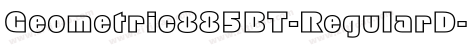 Geometric885BT-RegularD字体转换