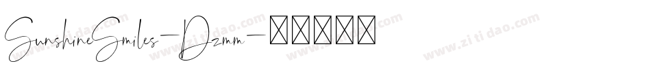 SunshineSmiles-Dzmm字体转换