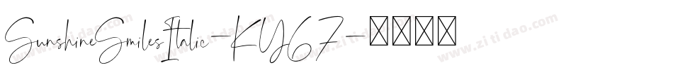 SunshineSmilesItalic-KY67字体转换