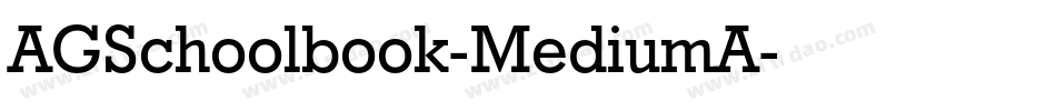 AGSchoolbook-MediumA字体转换