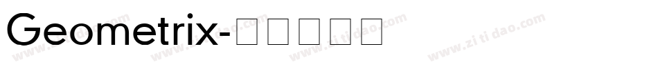 Geometrix字体转换