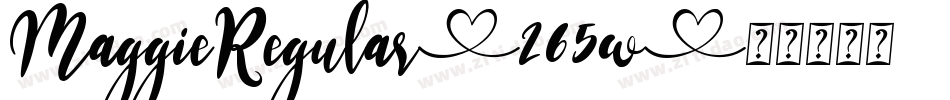 MaggieRegular-265w字体转换