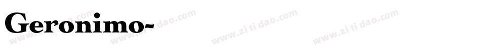 Geronimo字体转换