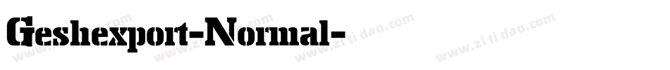 Geshexport-Normal字体转换