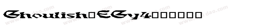 Ghoulish-EGy4字体转换