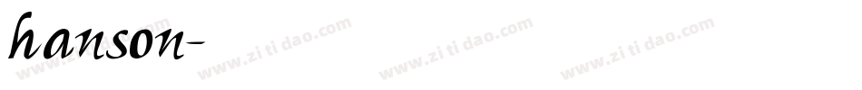hanson字体转换