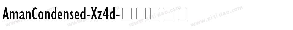 AmanCondensed-Xz4d字体转换