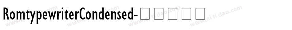 RomtypewriterCondensed字体转换
