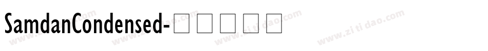 SamdanCondensed字体转换