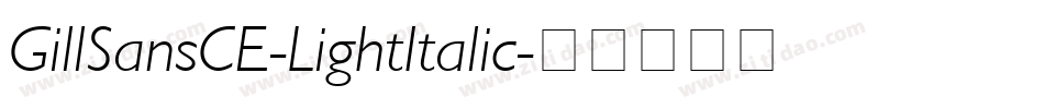 GillSansCE-LightItalic字体转换