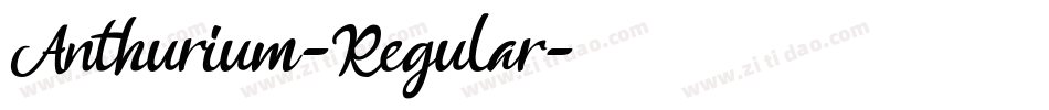 Anthurium-Regular字体转换