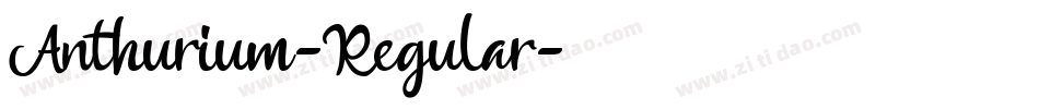 Anthurium-Regular字体转换
