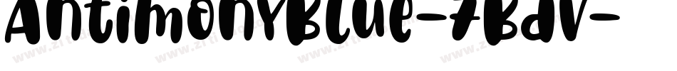 AntimonyBlue-7BdV字体转换