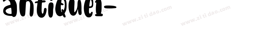 antique1字体转换