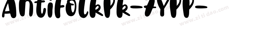 AntiFolkPk-7YPP字体转换
