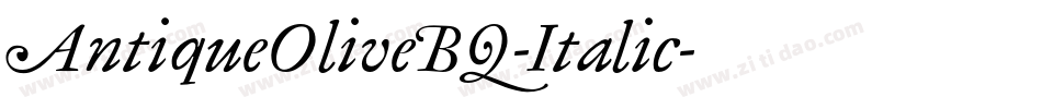 AntiqueOliveBQ-Italic字体转换