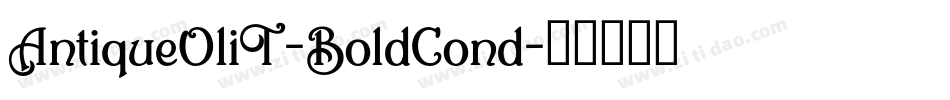 AntiqueOliT-BoldCond字体转换