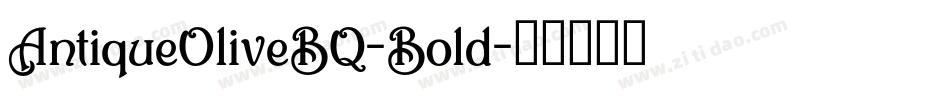 AntiqueOliveBQ-Bold字体转换