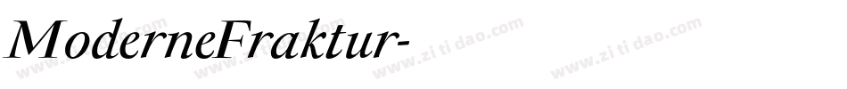 ModerneFraktur字体转换