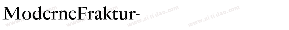 ModerneFraktur字体转换