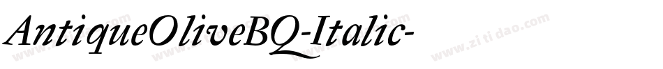 AntiqueOliveBQ-Italic字体转换
