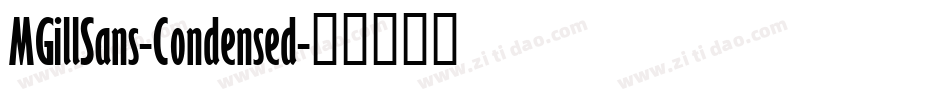 MGillSans-Condensed字体转换