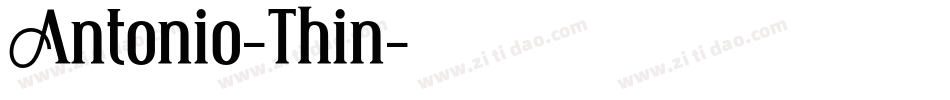 Antonio-Thin字体转换