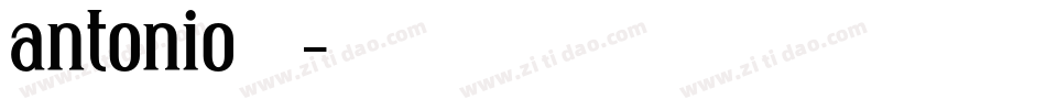 antonio字库字体转换