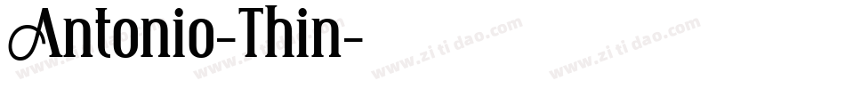 Antonio-Thin字体转换