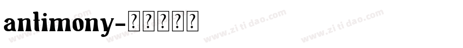 antimony字体转换