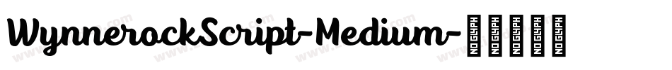 WynnerockScript-Medium字体转换