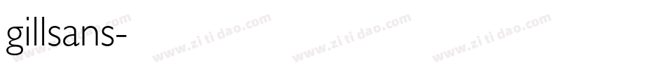 gillsans字体转换