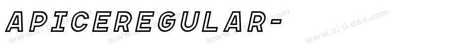 ApiceRegular字体转换