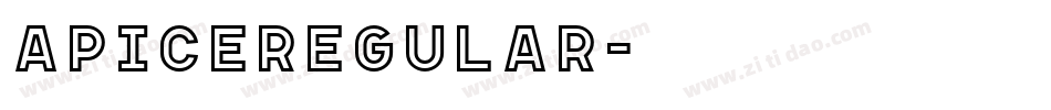ApiceRegular字体转换