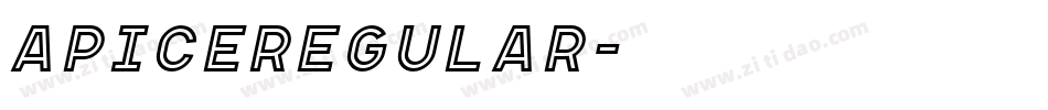 ApiceRegular字体转换