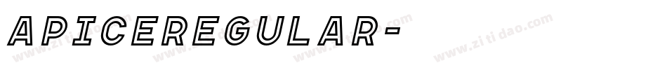 ApiceRegular字体转换