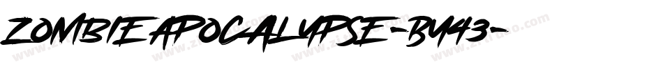 ZombieApocalypse-By43字体转换
