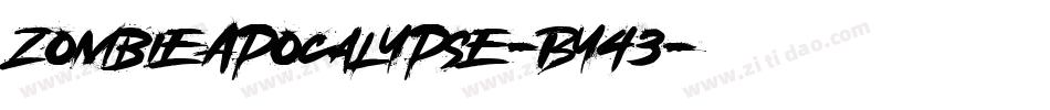 ZombieApocalypse-By43字体转换