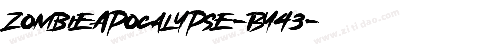 ZombieApocalypse-By43字体转换