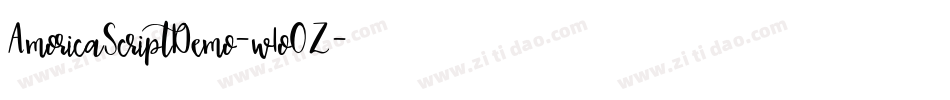 AmoricaScriptDemo-w1oOZ字体转换