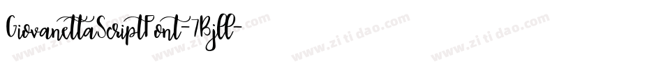 GiovanettaScriptFont-7Bjll字体转换