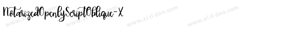 NotarizedOpenlyScriptOblique-XPzo字体转换