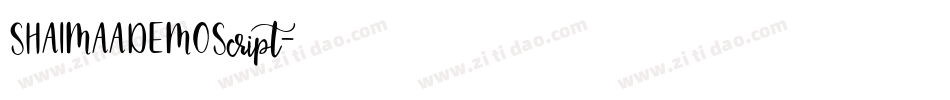 SHAIMAADEMOScript字体转换