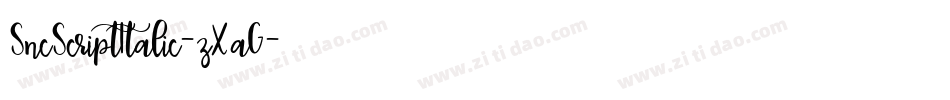 SncScriptItalic-zXaG字体转换 SncScriptItalic-zXaG字体转换