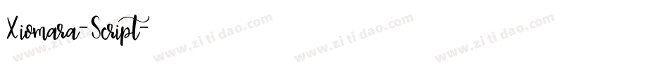 Xiomara-Script字体转换