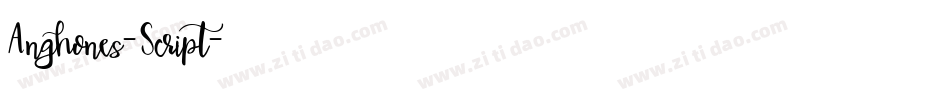 Anghones-Script字体转换
