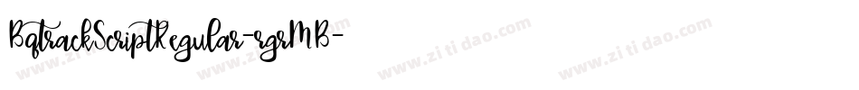 BqtrackScriptRegular-rgrMB字体转换